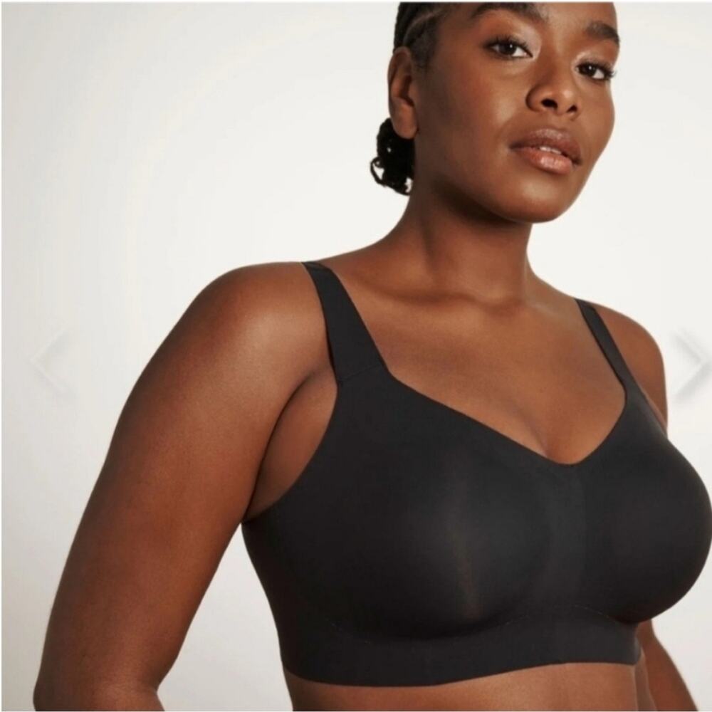 Evelyn & Bobbie The Beyond Bra Black Wireless Supportive Comfort Bra XL Intimate